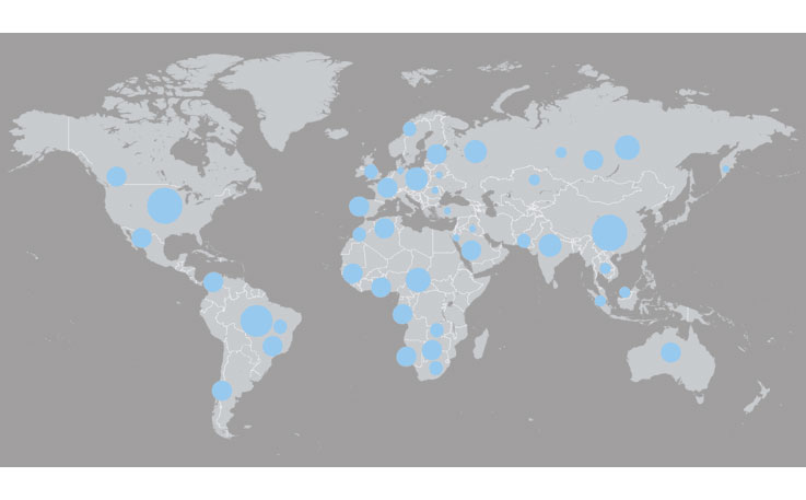 Diligent Global Map of Due Diligent Services